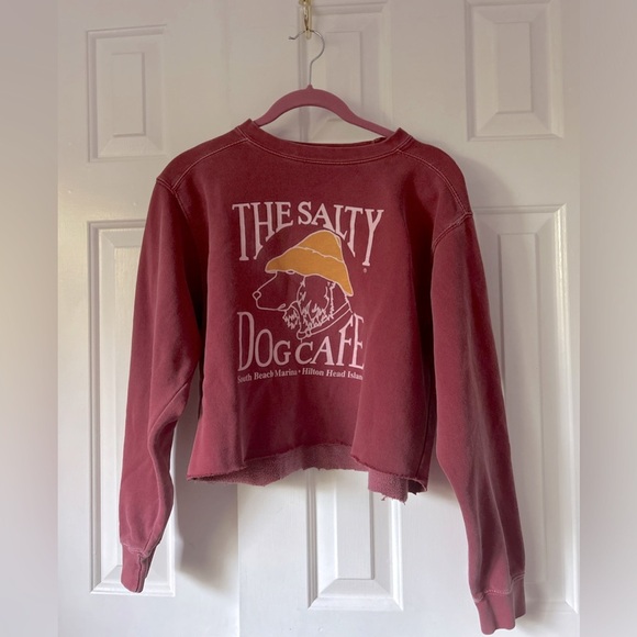 Salty dog crop raw edge sweatshirt size small - Picture 1 of 6